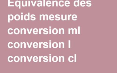 Conversion cl ml : comment convertir 3 cl en ml facilement