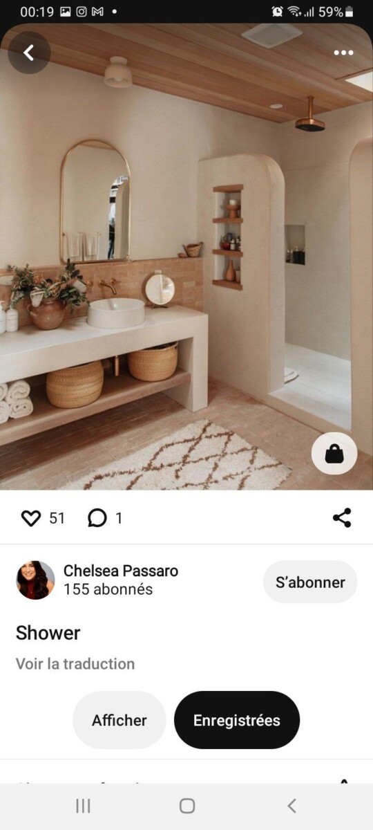 Salle bain siporex douche