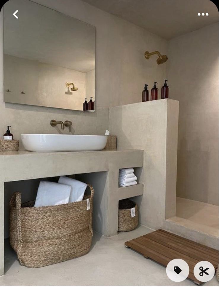 Salle bain siporex douche