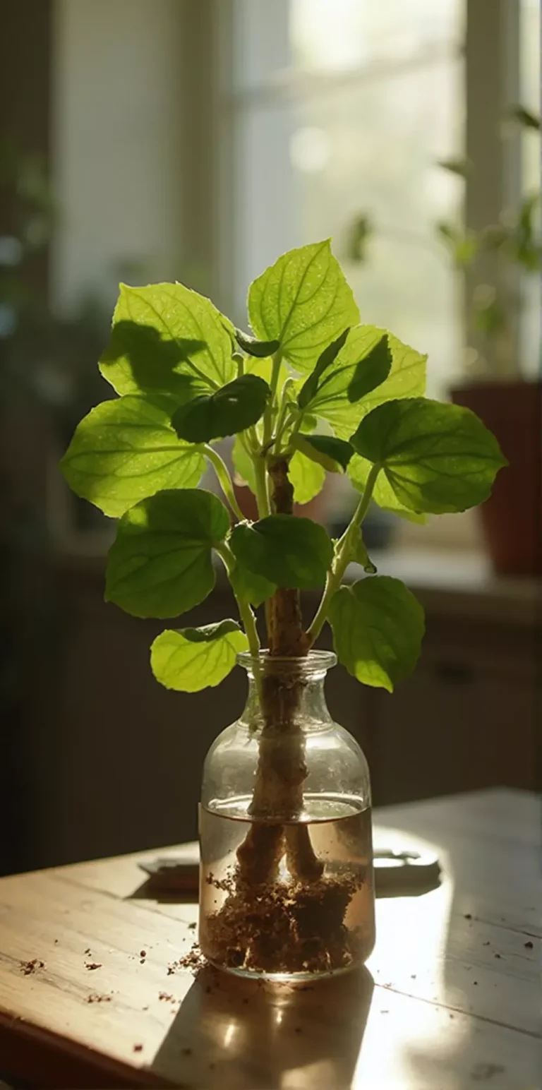 Bouture hortensia verre