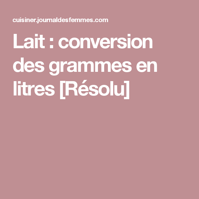 conversion cl en g