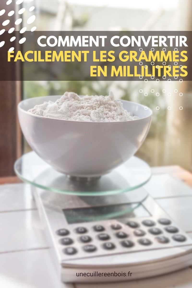 conversion cl en grammes