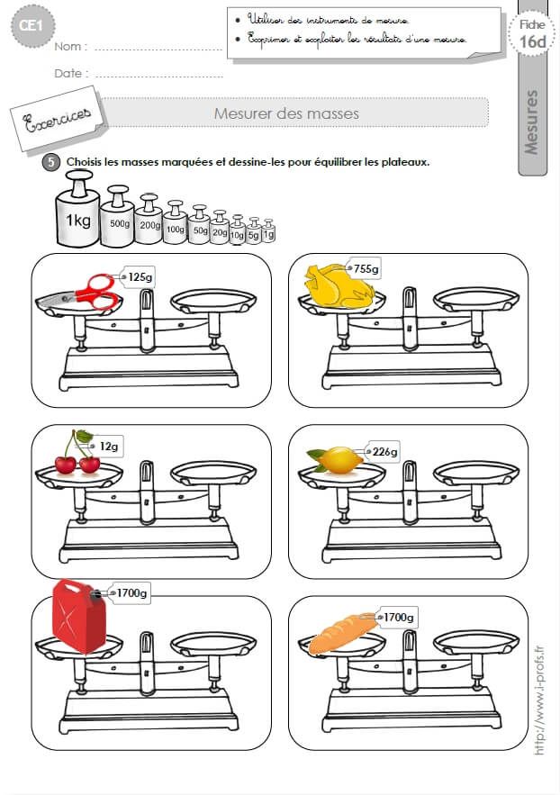 &Eacute;quivalence poids volume cuisine