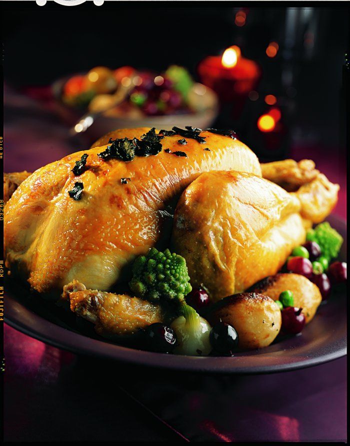 Chapon de No&euml;l r&ocirc;ti parfait
