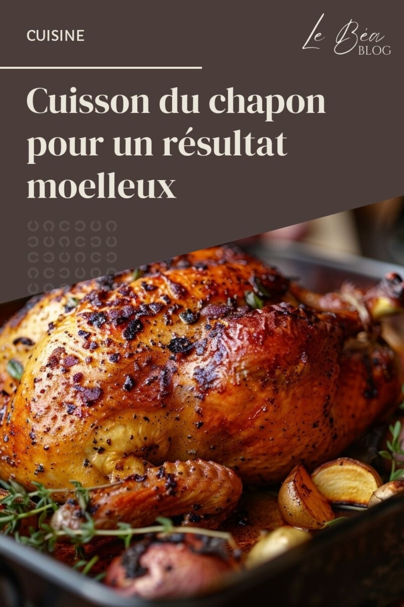 chapon de No&euml;l r&ocirc;ti
