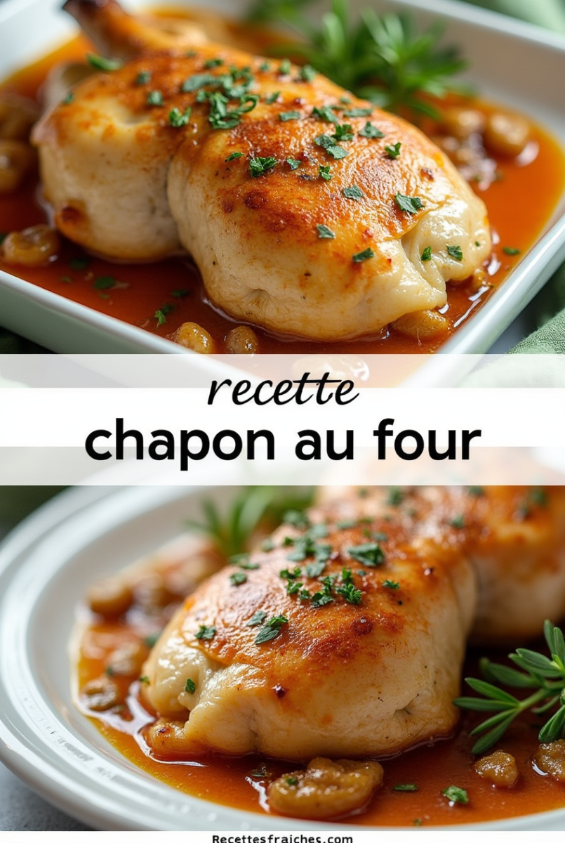 Chapon de No&euml;l r&ocirc;ti parfait