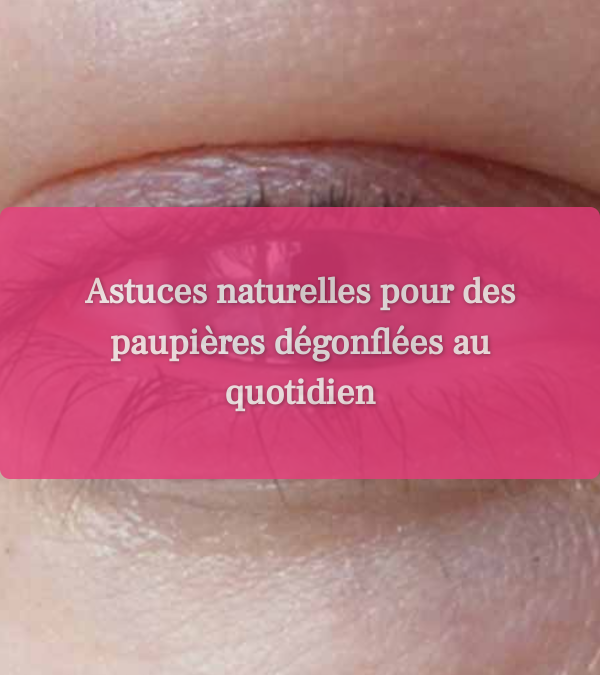 Paupières enflées : découvrez les remèdes naturels efficaces